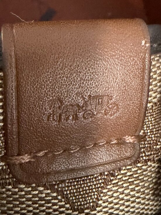 Coach Farrah Signature Sneakers Brown Jacquard Leather Women's Sz. 7 Lace-Up - Picture 5 of 6